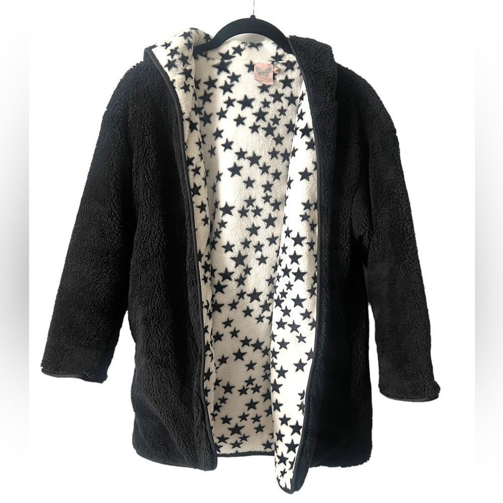 For All Seasons by Paper Crane Black Jacket with black/white Stars Size: L  (F3)